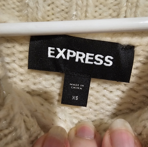 Beautiful Express Sparkly White Sweater Dress - Picture 2 of 5